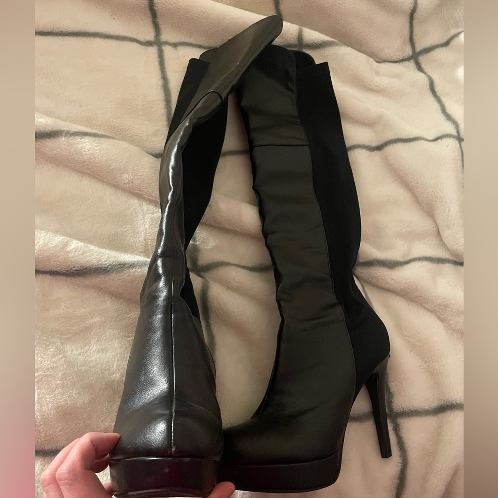 Black Knee High Leather boots